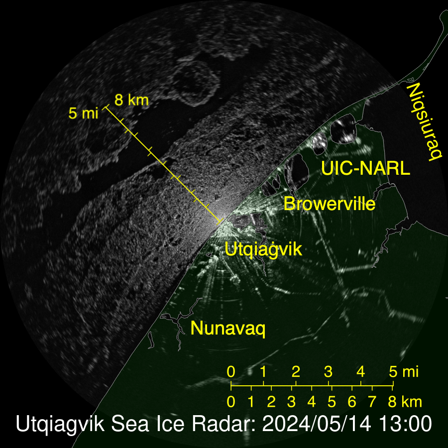 BRW sea ice radar latest